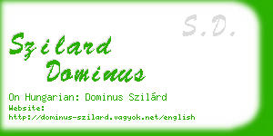 szilard dominus business card